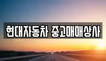 경북 영천시 쌍계동 중고차 전문 현대자동차 중고매매상사