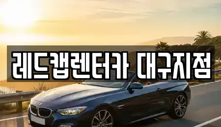 경북 영천시 장기렌트카 전문 레드캡렌터카 대구지점