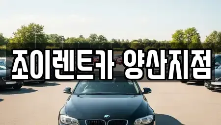 경상남도 양산시 렌트카 전문 조이렌트카 양산지점