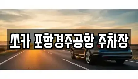 경상북도 포항시 남구 동해면 렌트카 전문 쏘카 포항경주공항 주차장