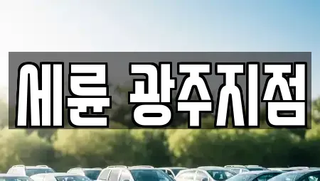 광주 남구 이장동 렌트카 전문 세륜 광주지점