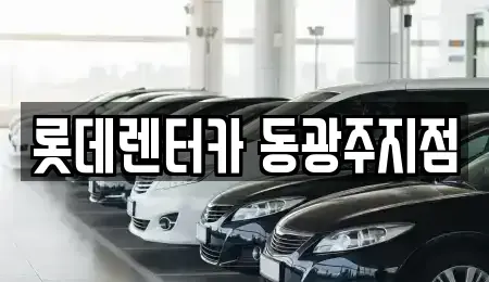 광주광역시 북구 중흥동 렌트카 전문 롯데렌터카 동광주지점