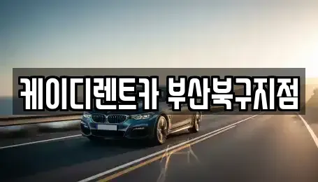 부산 북구 렌트카 전문 케이디렌트카 부산북구지점