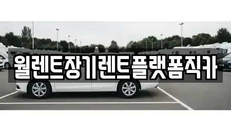 서울 용산구 한강로1가 장기렌트카 전문 월렌트장기렌트플랫폼직카
