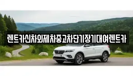 서울 중구 황학동 렌트카 전문 렌트카신차외제차중고차단기장기대여렌트카