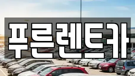 서울특별시 용산구 서빙고동 렌트카 전문 푸른렌트카