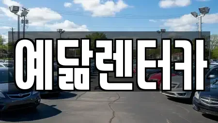 전남 강진군 렌트카 전문 예닮렌터카