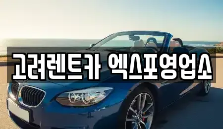 전남 여수시 신월동 렌트카 전문 고려렌트카 엑스포영업소