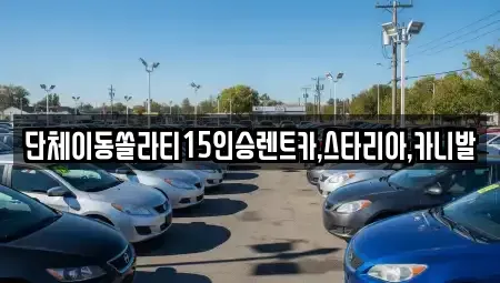 전북특별자치도 군산시 둔율동 렌트카 전문 단체이동쏠라티15인승렌트카,스타리아,카니발
