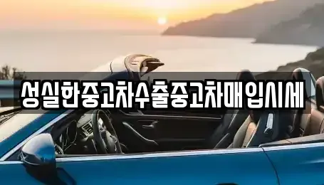 전북특별자치도 전주시 완산구 중앙동4가 중고차 전문 성실한중고차수출중고차매입시세