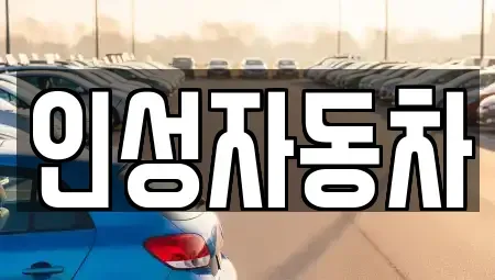 제주 제주시 이호이동 중고차 전문 인성자동차