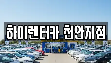 충청남도 천안시 서북구 차암동 렌트카 전문 하이렌터카 천안지점